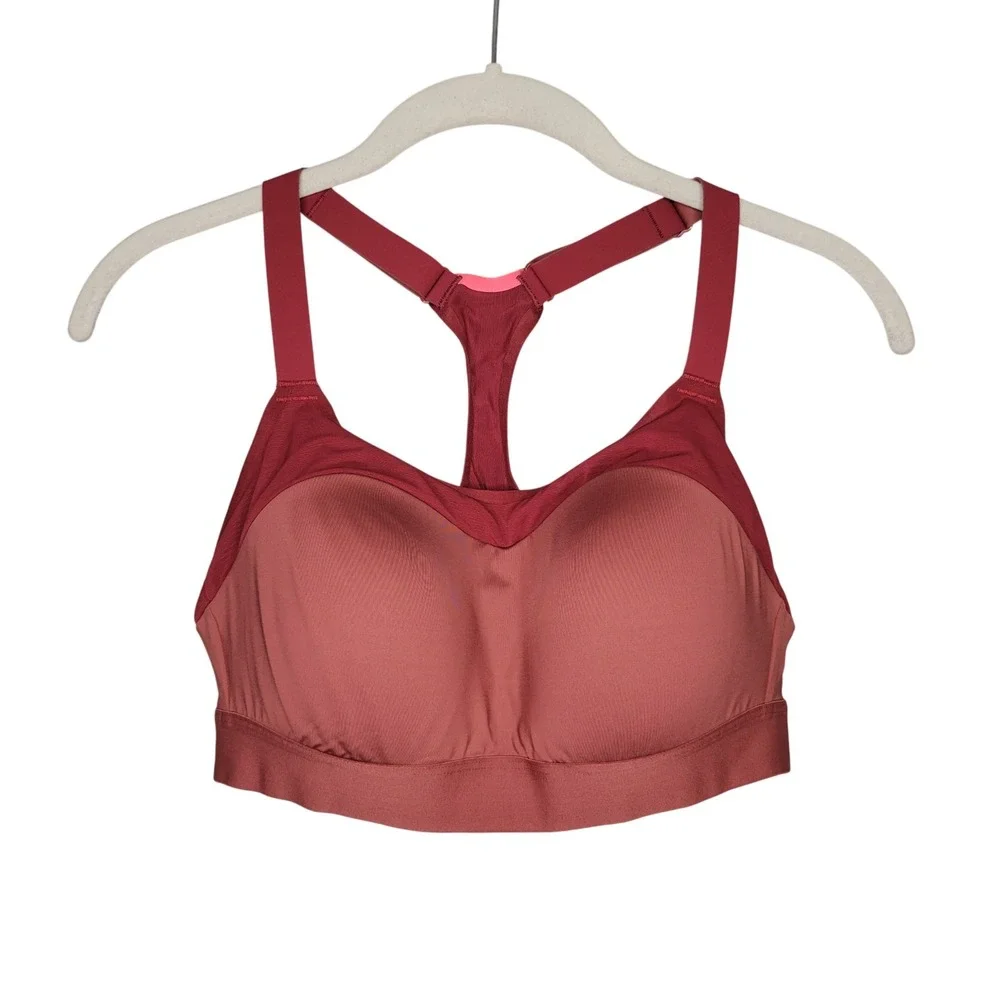 Brooks Dare Racerback Run Sports‎ Bra Women's Size 34C Pink Red High Impact
